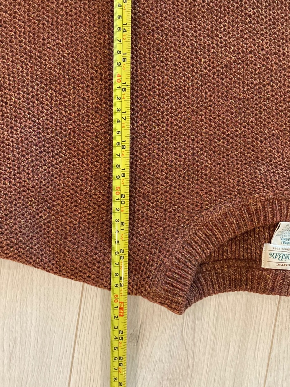 St. John's Bay Size Large Rust Brown Cotton Blend Crewneck Knit Sweater - Picture 6 of 8